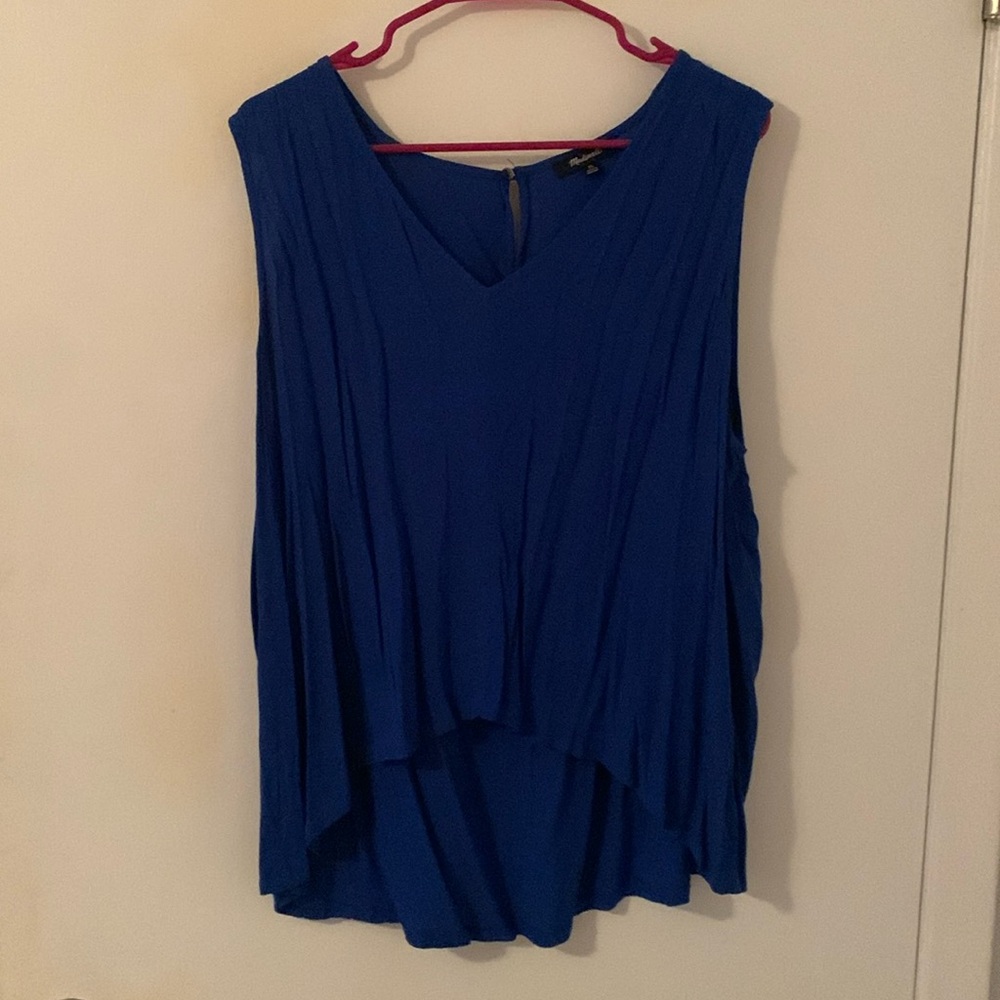 Royal blue madewell sleeveless blouse